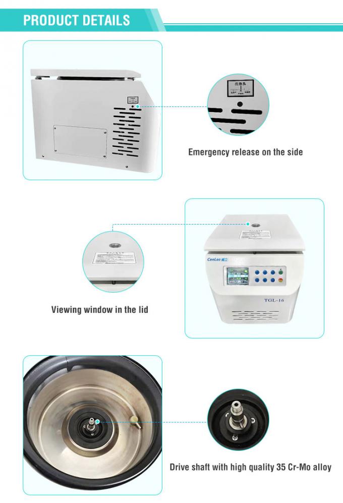TGL-16 16000rpm 90ml Microcentrifuge machine,υψηλής ταχύτητας ψυγείο με ελεγχόμενη θερμοκρασία 3