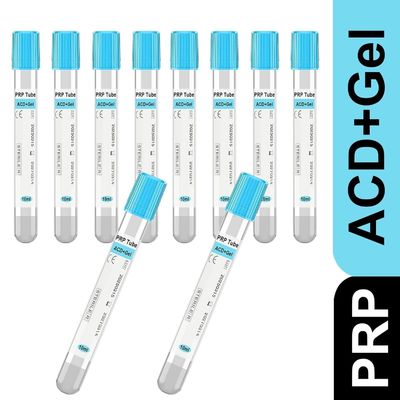 Σωλήνες PRP 10ml για Σύστημα PRP, Σωλήνας Γυαλιού με ACD και Gel, Ατομικά Τυλιγμένο Κουτί των 10